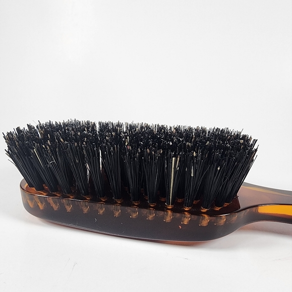 Rectangular Boar Bristle Hairbrush - 6.8 x 1.8 in. - Cellulose Acetate Handles - Picture 2 of 10